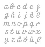 Spellbinders und Rayher Punching and embossing template: German letters AZ