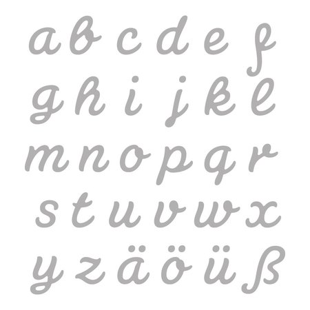 Spellbinders und Rayher Punching and embossing template: German letters AZ