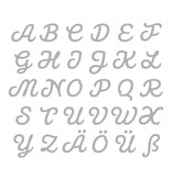 Spellbinders und Rayher Ponsen en embossing sjabloon: Duits hoofdletters AZ