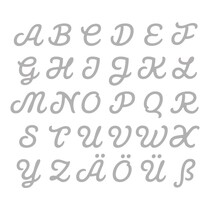 Ponsen en embossing sjabloon: Duits hoofdletters AZ