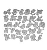 Spellbinders und Rayher Stansning og prægning skabelon: Tysk store bogstaver AZ