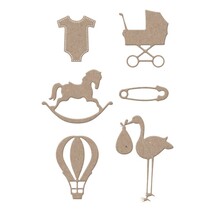 Punching and embossing template: Babysachen