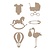 Spellbinders und Rayher Punching and embossing template: Babysachen