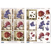 3D die cut sheet + arch motif, "Window Card Flowers"