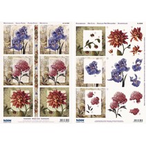 3D feuille emporte-pièce de coupe + motif d'arc, "Fenêtre fleurit la carte"