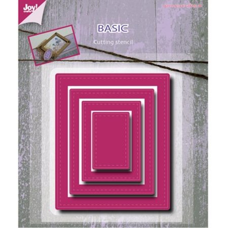 Joy!Crafts und JM Creation Punching and embossing template, Basic Mery rectangle
