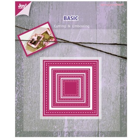 Joy!Crafts und JM Creation Punching and embossing template, Basic Mery Viereck