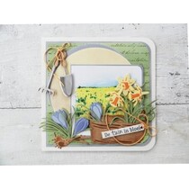 Punching and embossing template, narcissus