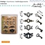 Embellishments / Verzierungen metallo antico 4 fori + 4 chiavi antiche e 8 viti