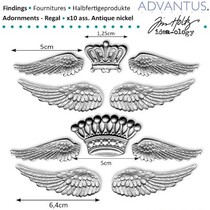Ancient metal wings + crown