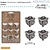 Embellishments / Verzierungen 8 pies Caja antigua Eck + tornillos