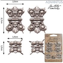 4 Metalle Scharniere, Antik