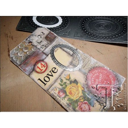 Embellishments / Verzierungen Advantus Tim Holtz industrious stickers decorative frame