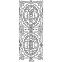 Ziersticker, Rahmen Outline, gold, 10x23cm