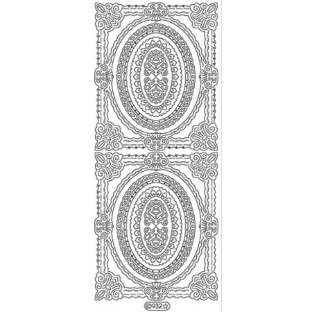 Sticker Ziersticker, contour de cadre, or, 10x23cm