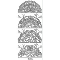 Ziersticker, ventilatore bianco, contorno, 10x23cm