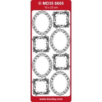 Ziersticker, Cadres photo fleurs, 10x23cm