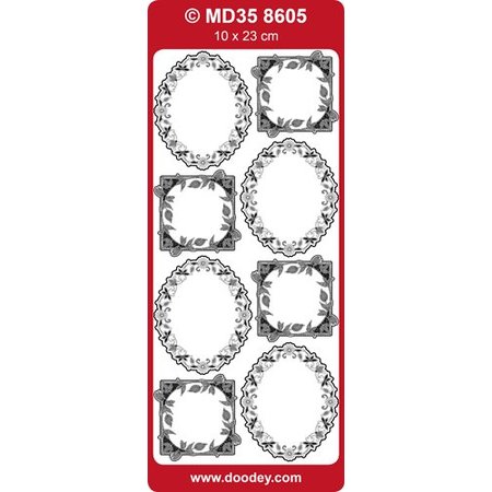 Sticker Ziersticker, marcos de fotos de flores, 10x23cm