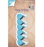 Joy!Crafts und JM Creation Punching and embossing stencil border with balloons