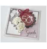 Joy!Crafts und JM Creation Punching and embossing stencil border with balloons