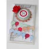 Joy!Crafts und JM Creation Punching and embossing stencil border with balloons