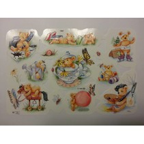 Bilderbogen, chutes, thème: mignon ours