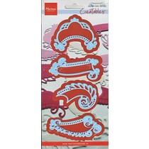 Cutting and embossing template, labels, LR0241