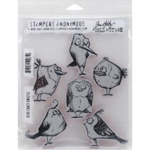 carimbo de borracha, loucos Birds