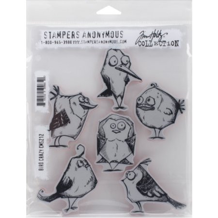 Sizzix carimbo de borracha, loucos Birds
