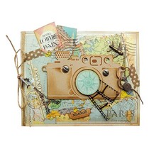 Stempelen en embossing folder, camera