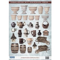 Die cut ark Hage sepia