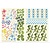 Embellishments / Verzierungen Die folhas soltas, conjunto de 2 arranjos de flores, azul