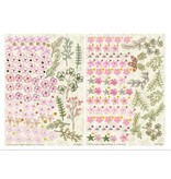 Embellishments / Verzierungen Die cut sheet, set of 2 flower arrangements, pink