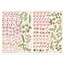 Embellishments / Verzierungen Die cut ark, sett med 2 blomsterdekorasjoner, rosa