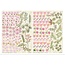 Embellishments / Verzierungen Die cut sheet, set of 2 flower arrangements, pink
