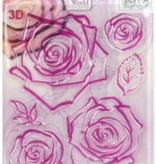 Viva Dekor und My paperworld Gennemsigtige frimærker, roser 3D
