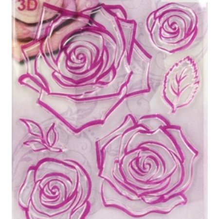 Viva Dekor und My paperworld tampons transparents, roses 3D
