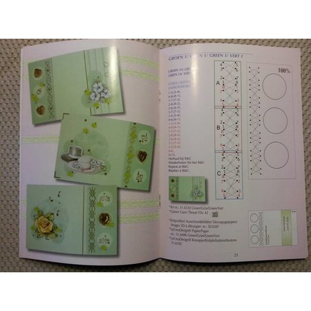 Bücher und CD / Magazines Book with many templates: Embroidering on map