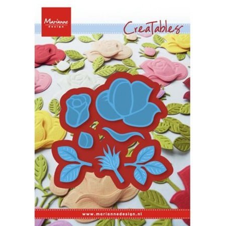 Marianne Design Ponsen en embossing sjabloon: Rose