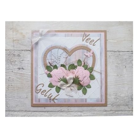 Marianne Design Ponsen en embossing sjabloon: Rose