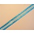 DEKOBAND / RIBBONS / RUBANS ... organza Dekoband with embroidered edges, turquoise