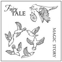 Transparante stempels, lentevogels