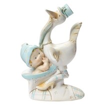 Storch im Schuh blau, 8,5 cm