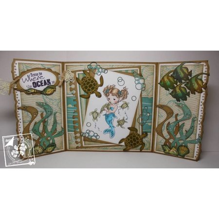 Joy!Crafts und JM Creation Stansing og preging sjablong, blekksprut, Turtle, Shark