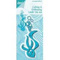 Punching and embossing template: Algae and bubbles