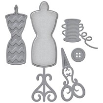 Punching and embossing template: Sewing