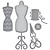 Spellbinders und Rayher Perfuração e molde de estampagem: Costura
