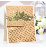 Spellbinders und Rayher Ponsen en embossing sjabloon: 2 vleugels en een hart