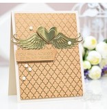 Spellbinders und Rayher Punching and embossing template: 2 wings and a heart