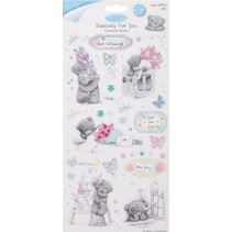 Chipboard Stickers Glitter, 2er Set, Frühling Motive